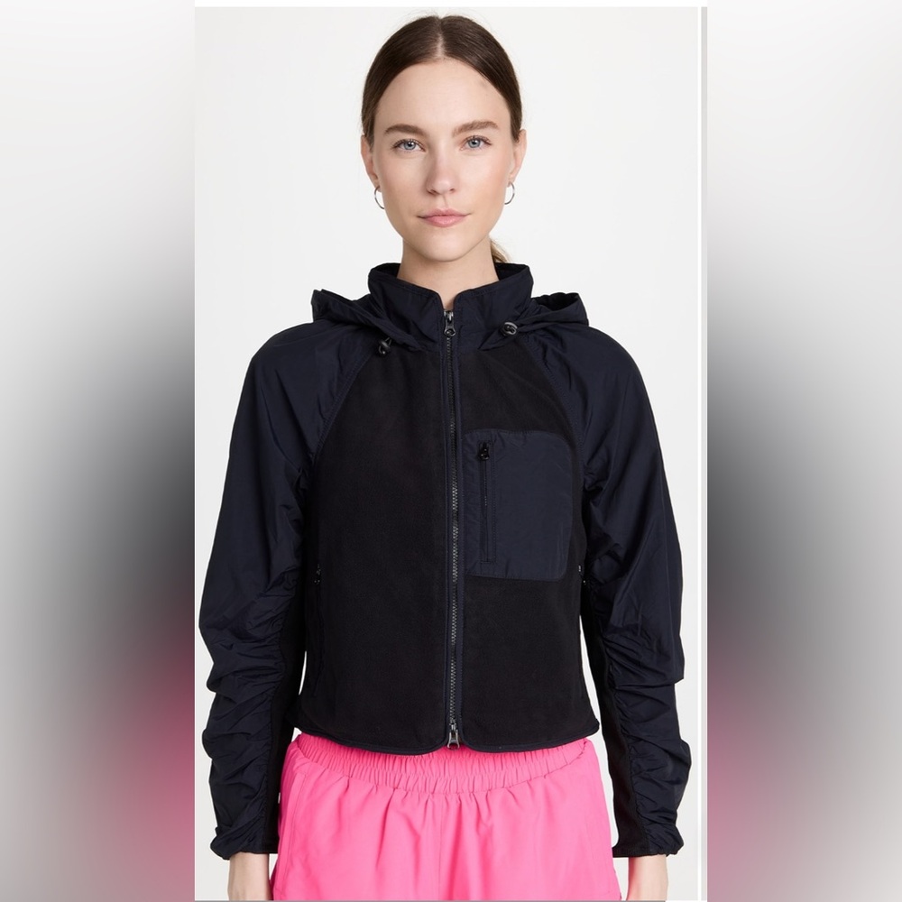 Sweaty Betty Venture Fleece Zip Through Jacket In Black Size L/Xl